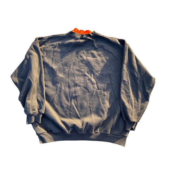 Vintage 90s pumpkin Patch Ginnis Girl sweatshirt Black orange made in USA XL - Picture 5 of 5